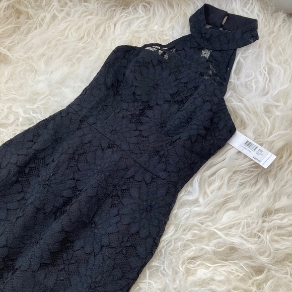 N / NICHOLAS Lace Pattern Knee-Length Dress